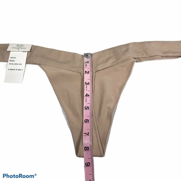 No Boundaries Womens Size XXXL 10 V-Thong Panty Seamless Beige New With Tags - Picture 8 of 8